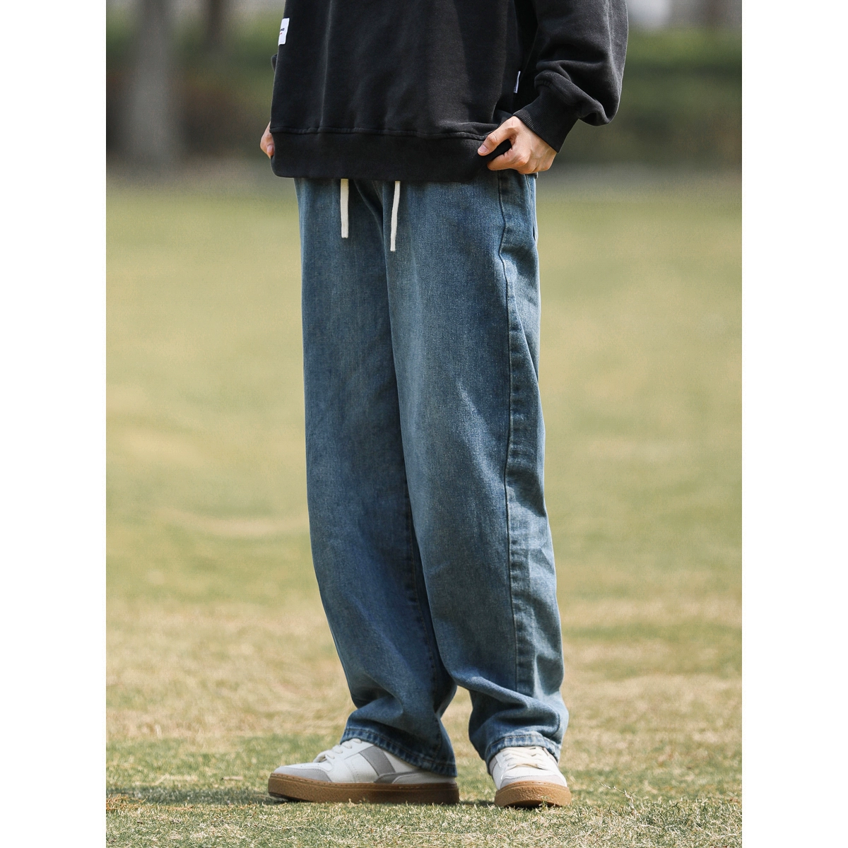 Woolen other men's trousers, chest strap cargo pants, breeches and shorts